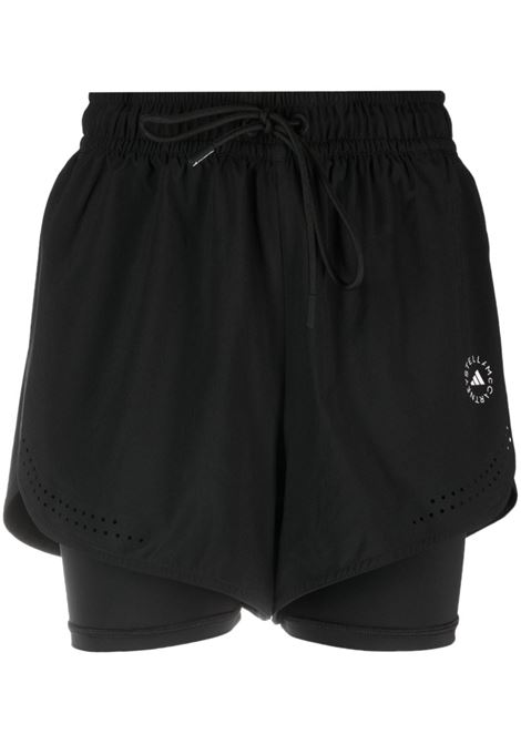 Black TruePurpose layered track shorts - women